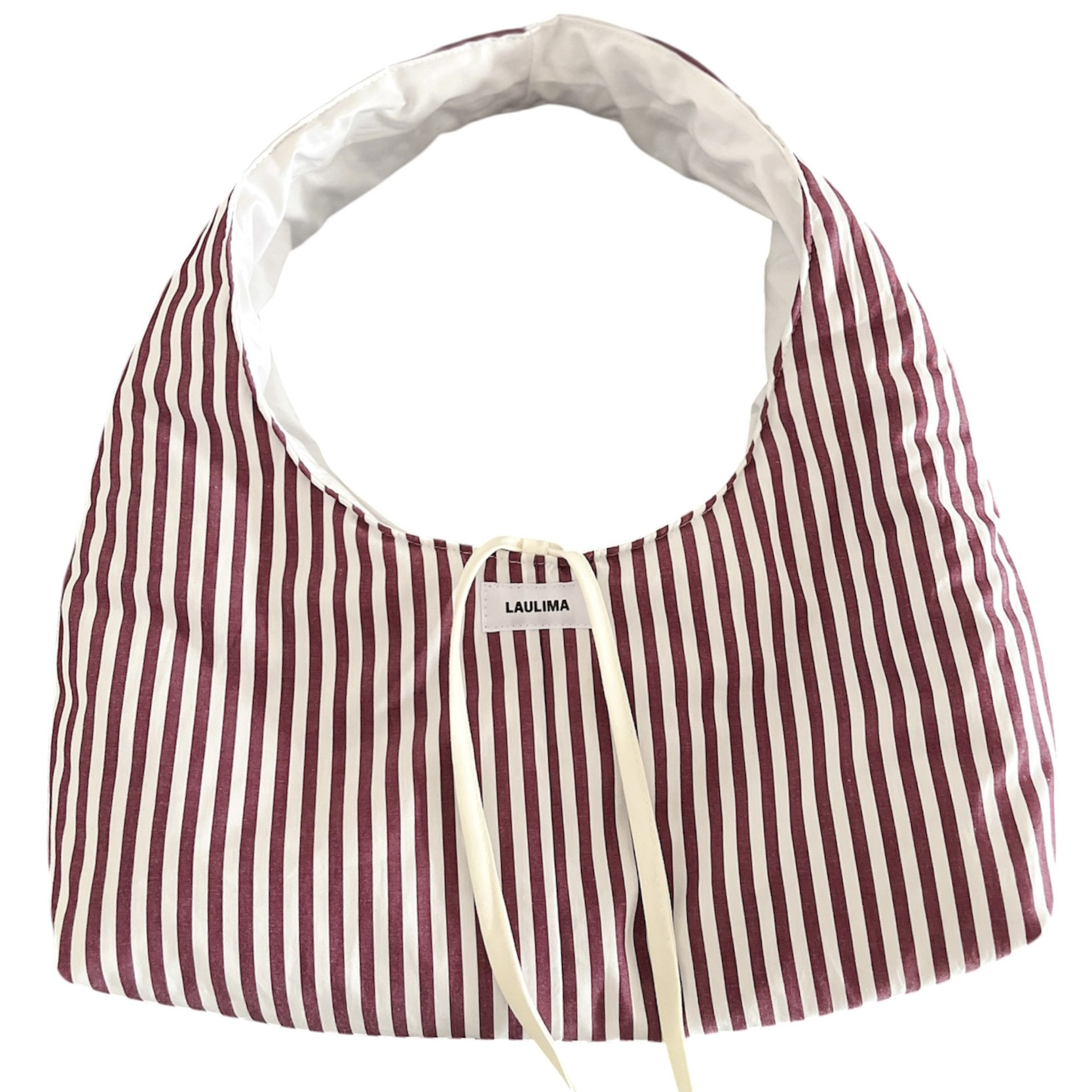 Burgundy Striped Bag
