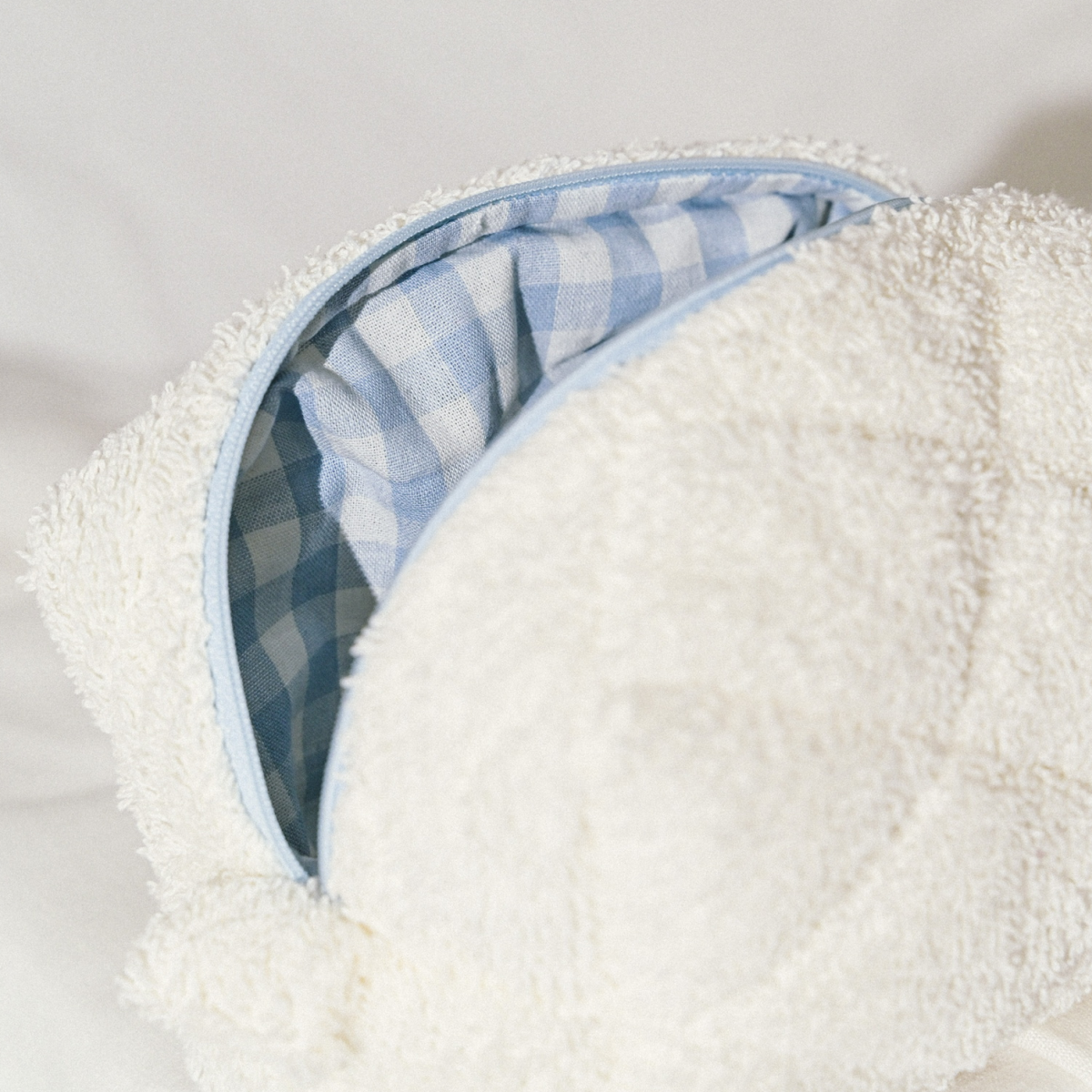 Cream Towel Makeup Bag