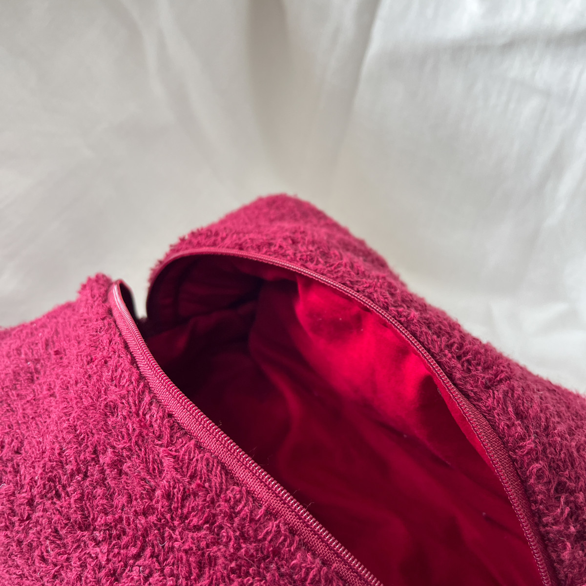 Burgundy Towel Makeup Bag