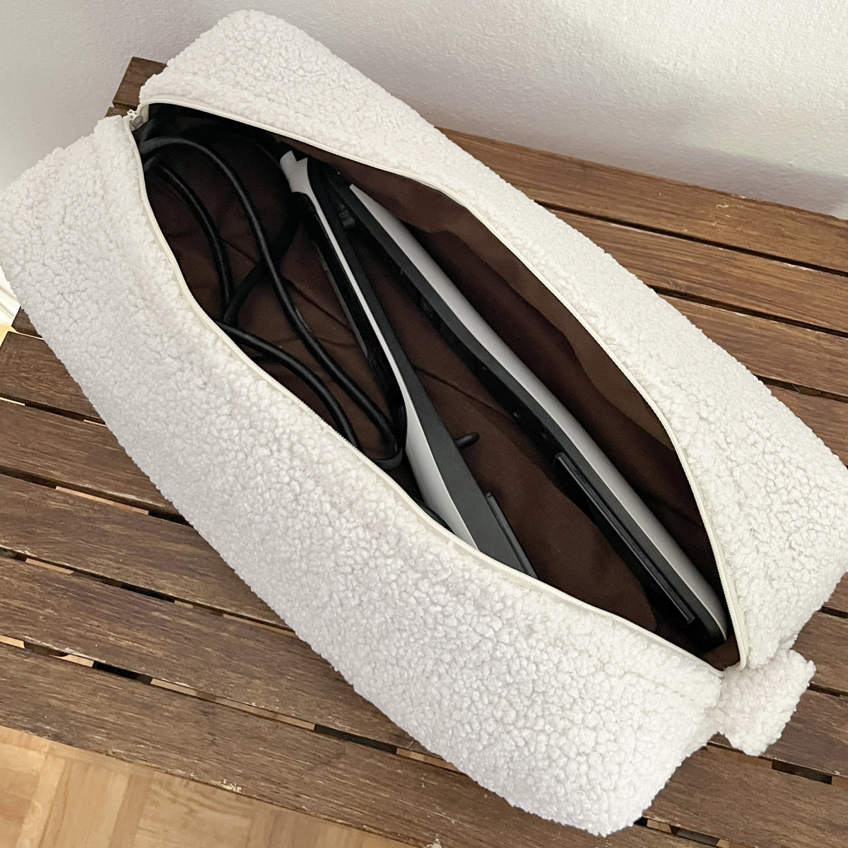 Ivory Teddy Hair Tool Bag