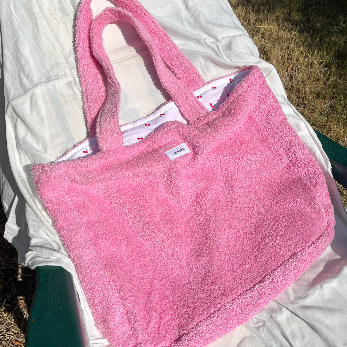 Pink Towel Beach Bag