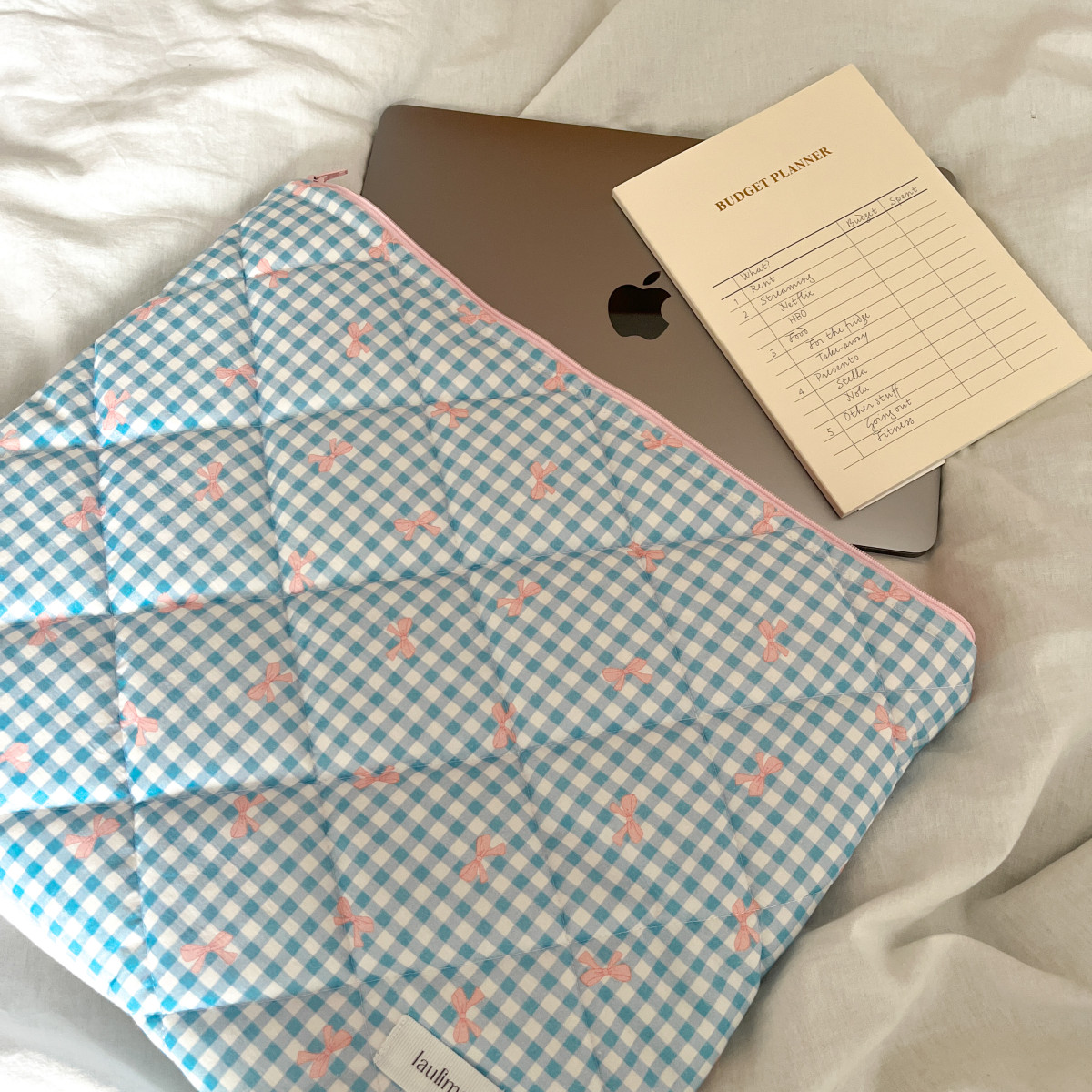 Blue Bows Laptop Case