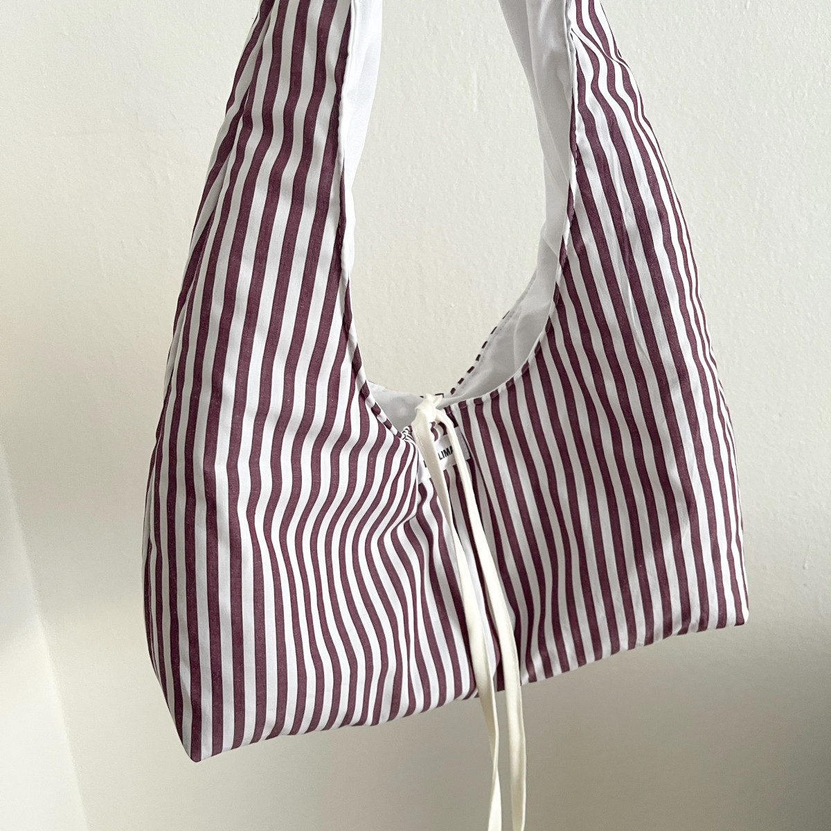 Burgundy Striped Bag