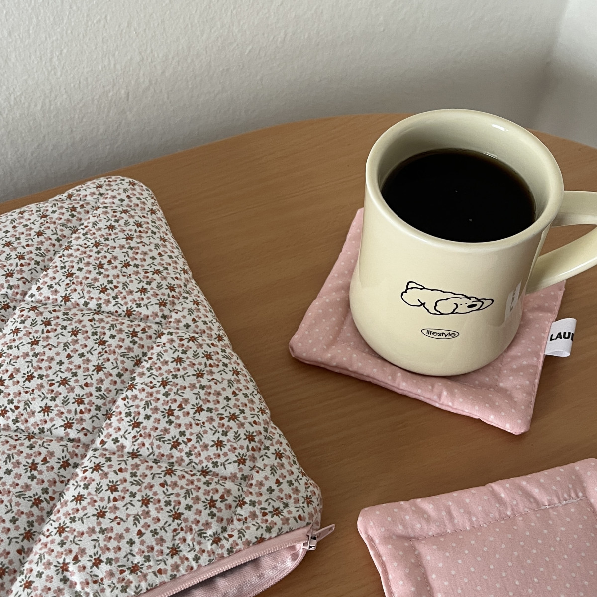 Pink Polka Dot Coaster
