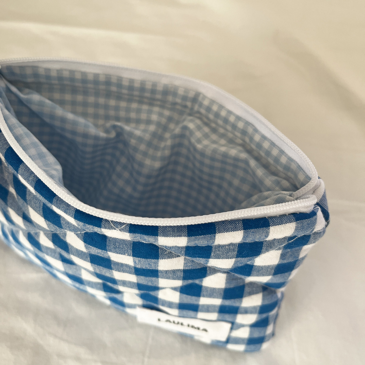 Blue Gingham Mini Wallet