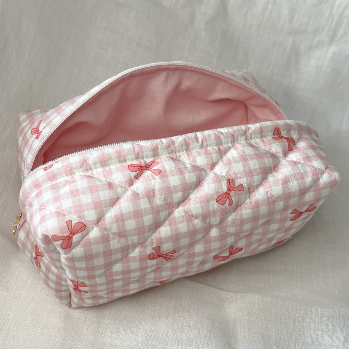 Pink Bows Makeup Bag