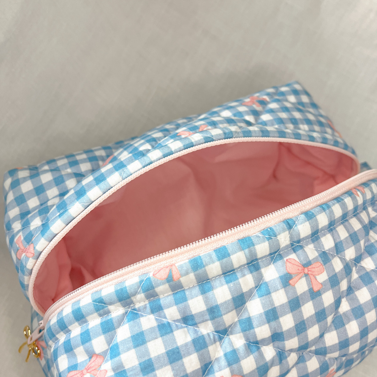 Blue Bows Makeup Bag
