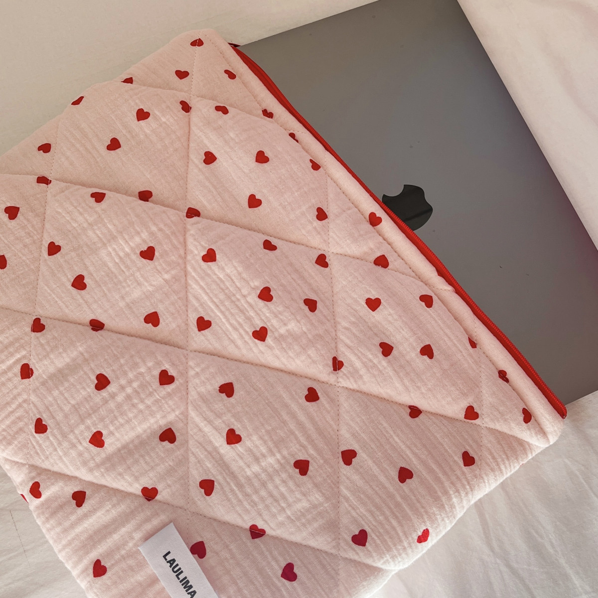Pink Hearts Laptop Case