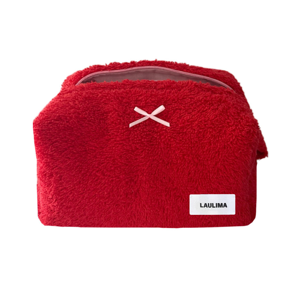 Red Towel Makeup Bag Small
