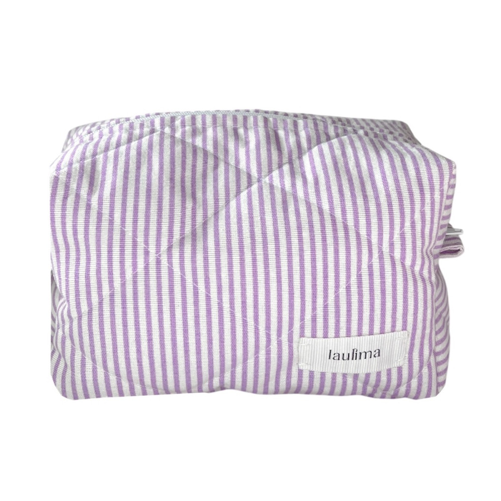 Lilac Quilted Makeup Bag