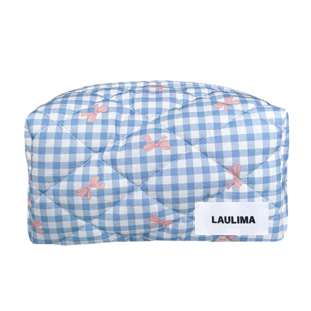 Blue Bows Makeup Bag