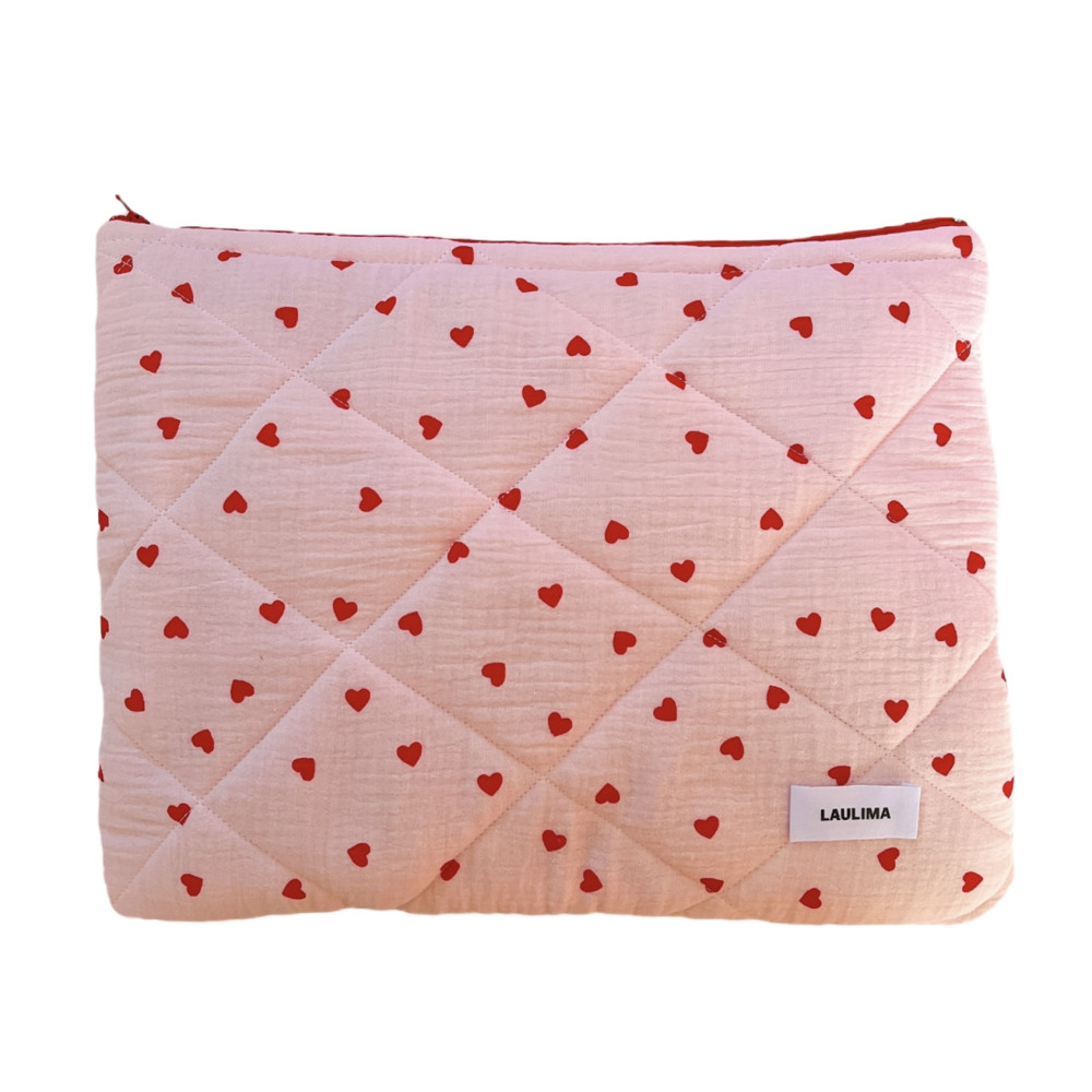Pink Hearts Laptop Case