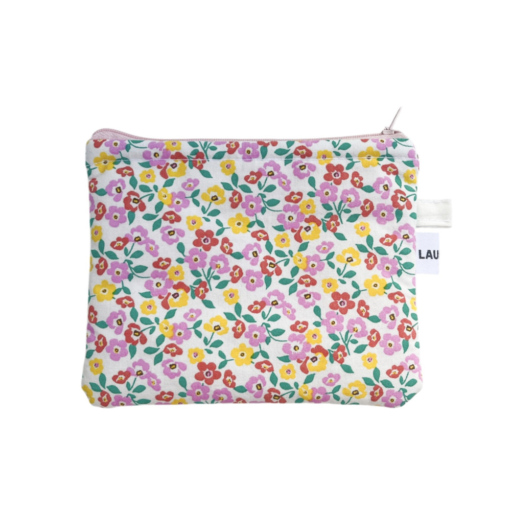 Pink Floral Pouch