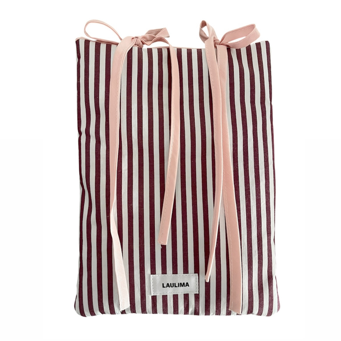 Burgundy Striped Book Sleeve
