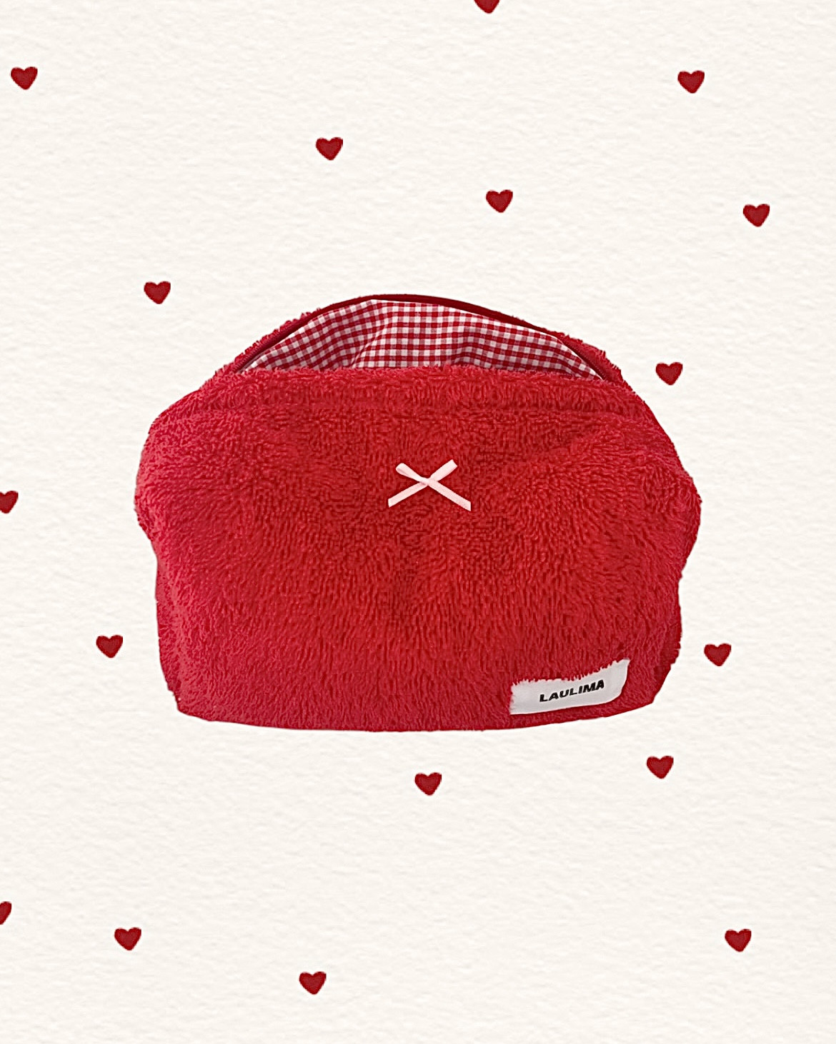 Red Towel Makeup Bag