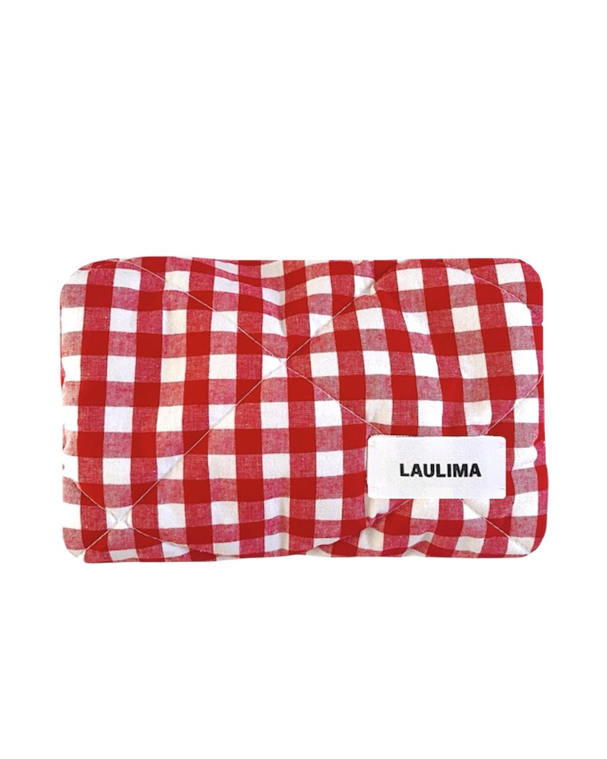 Red Gingham Makeup Bag