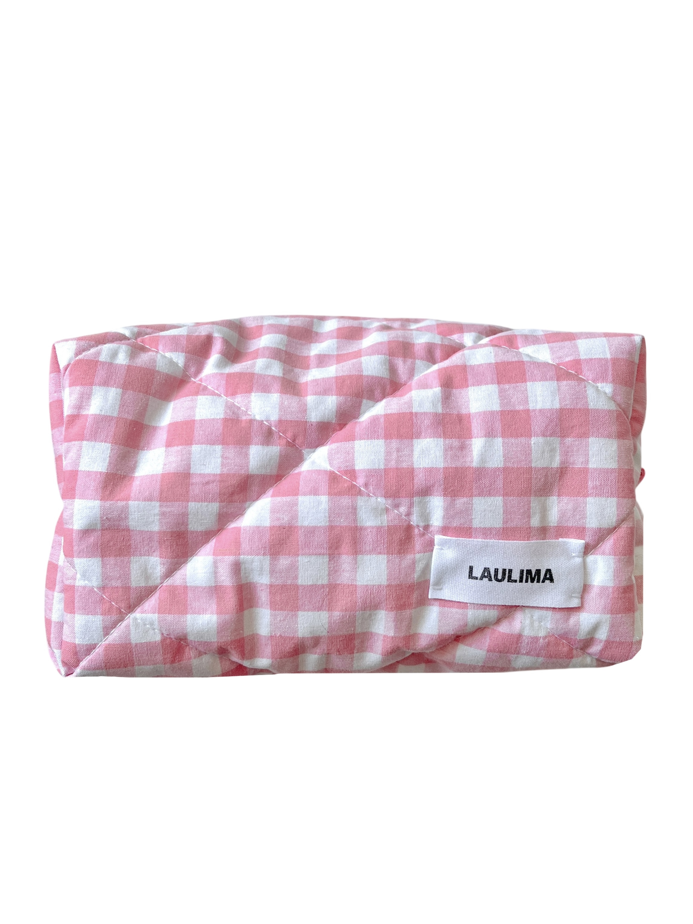 Pink Gingham Makeup Bag