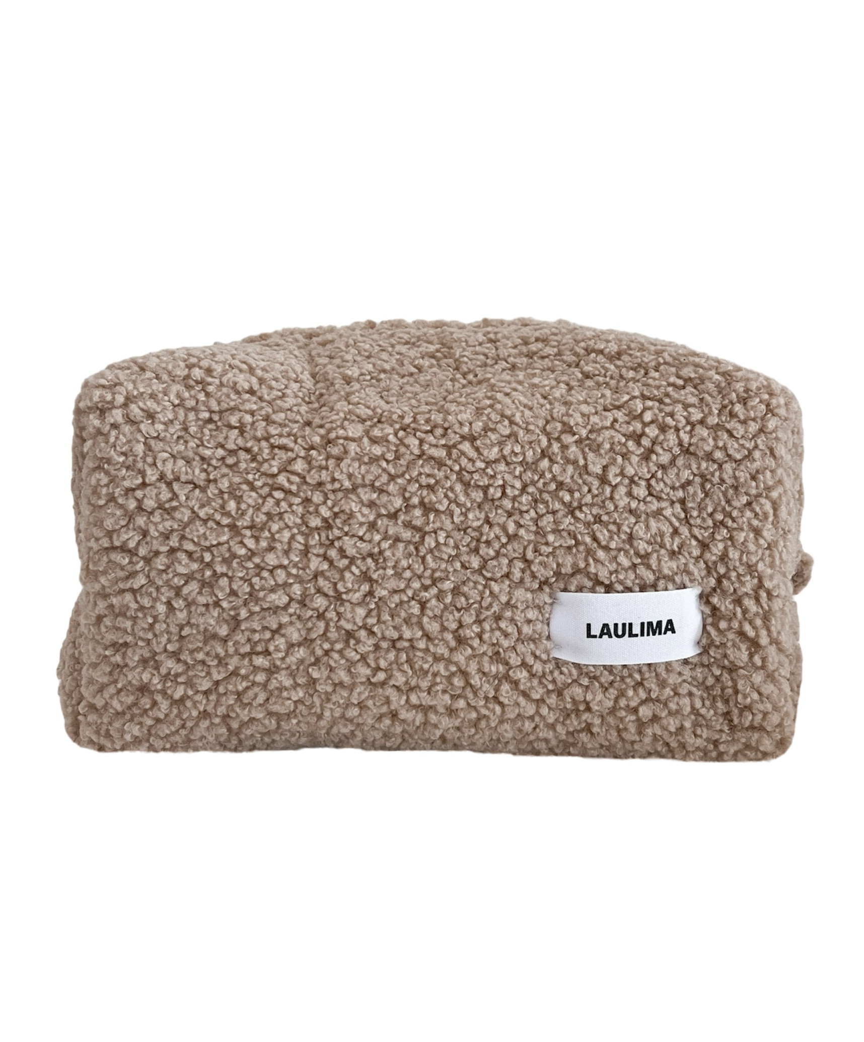 Beige Teddy Makeup Bag