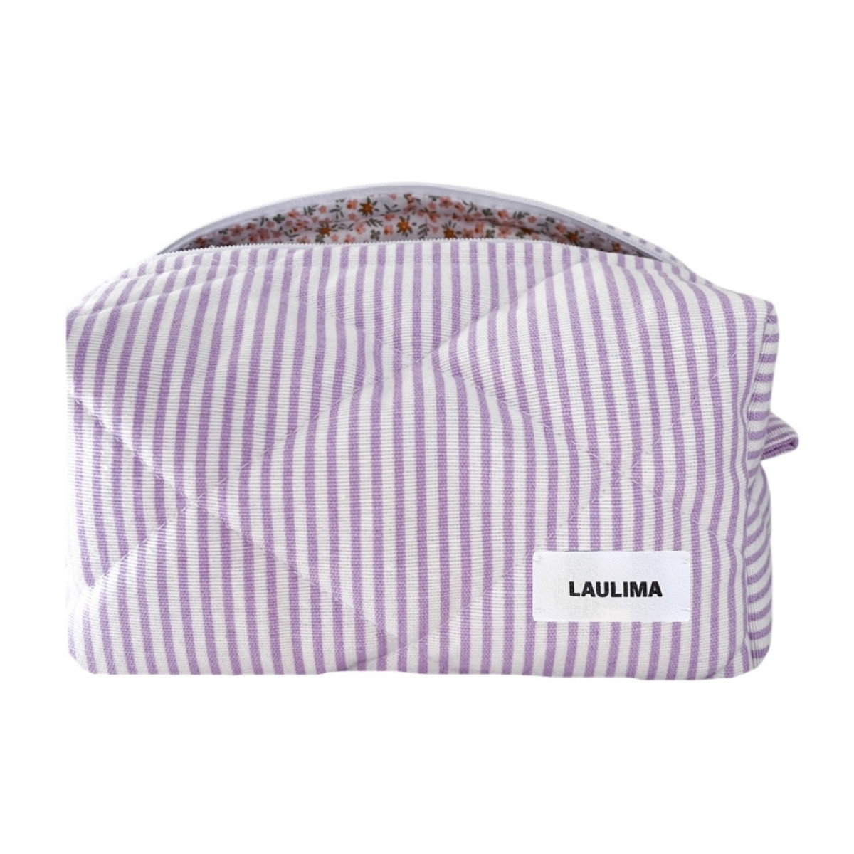 Lilac Quilted Makeup Bag