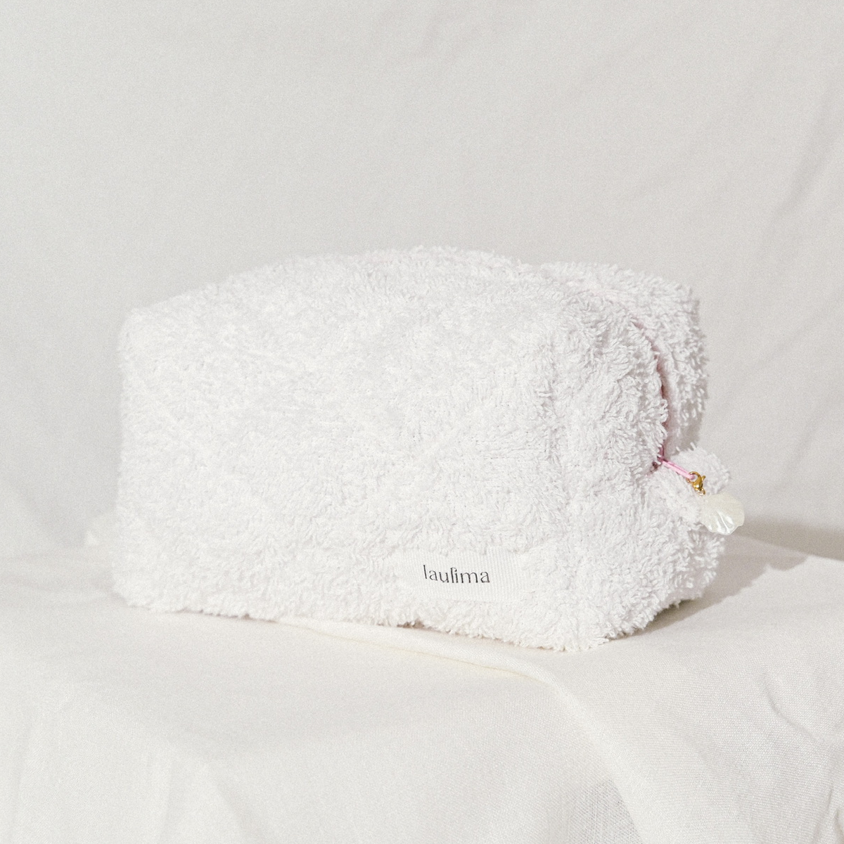White Towel Makeup Bag