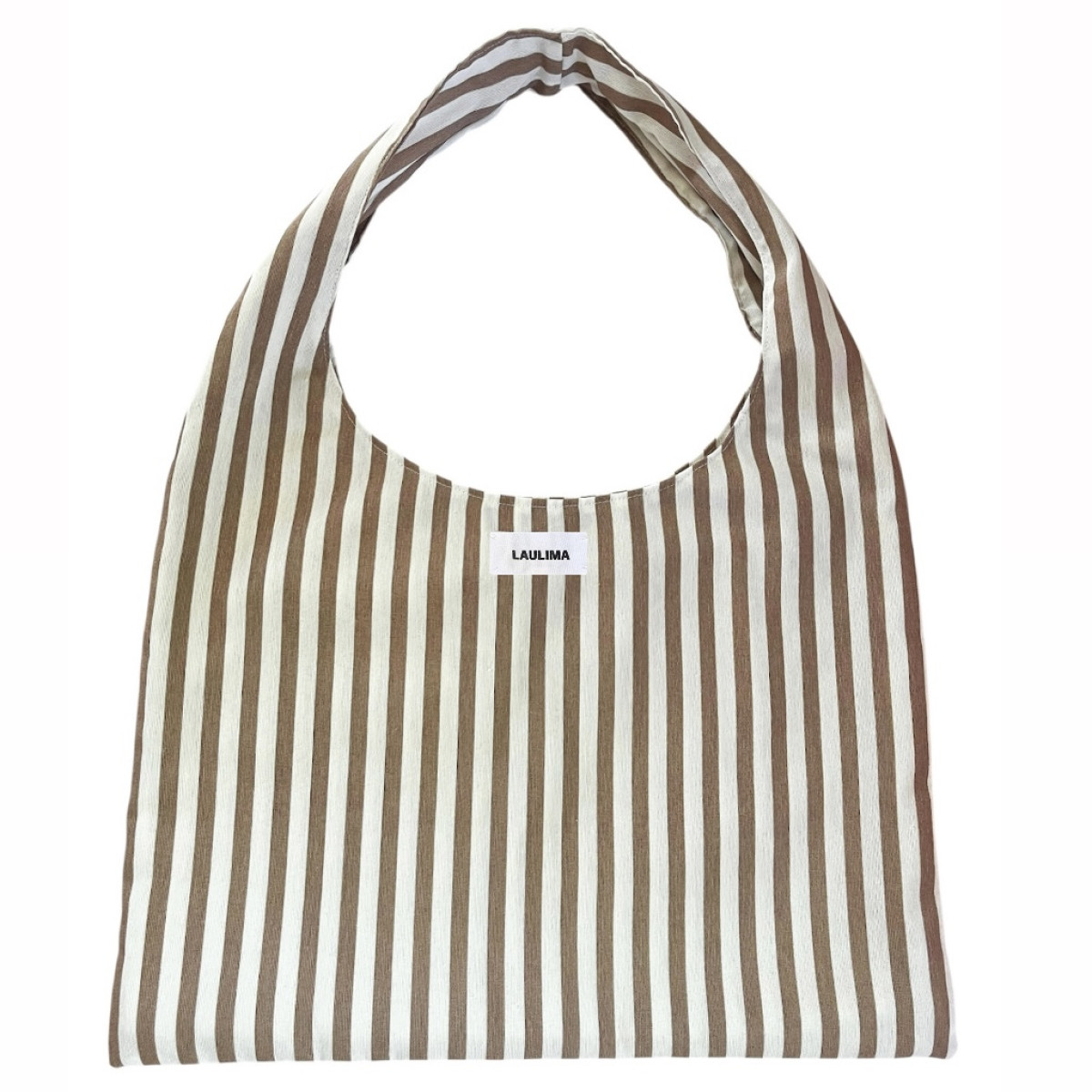 Mocha Striped Tote Bag