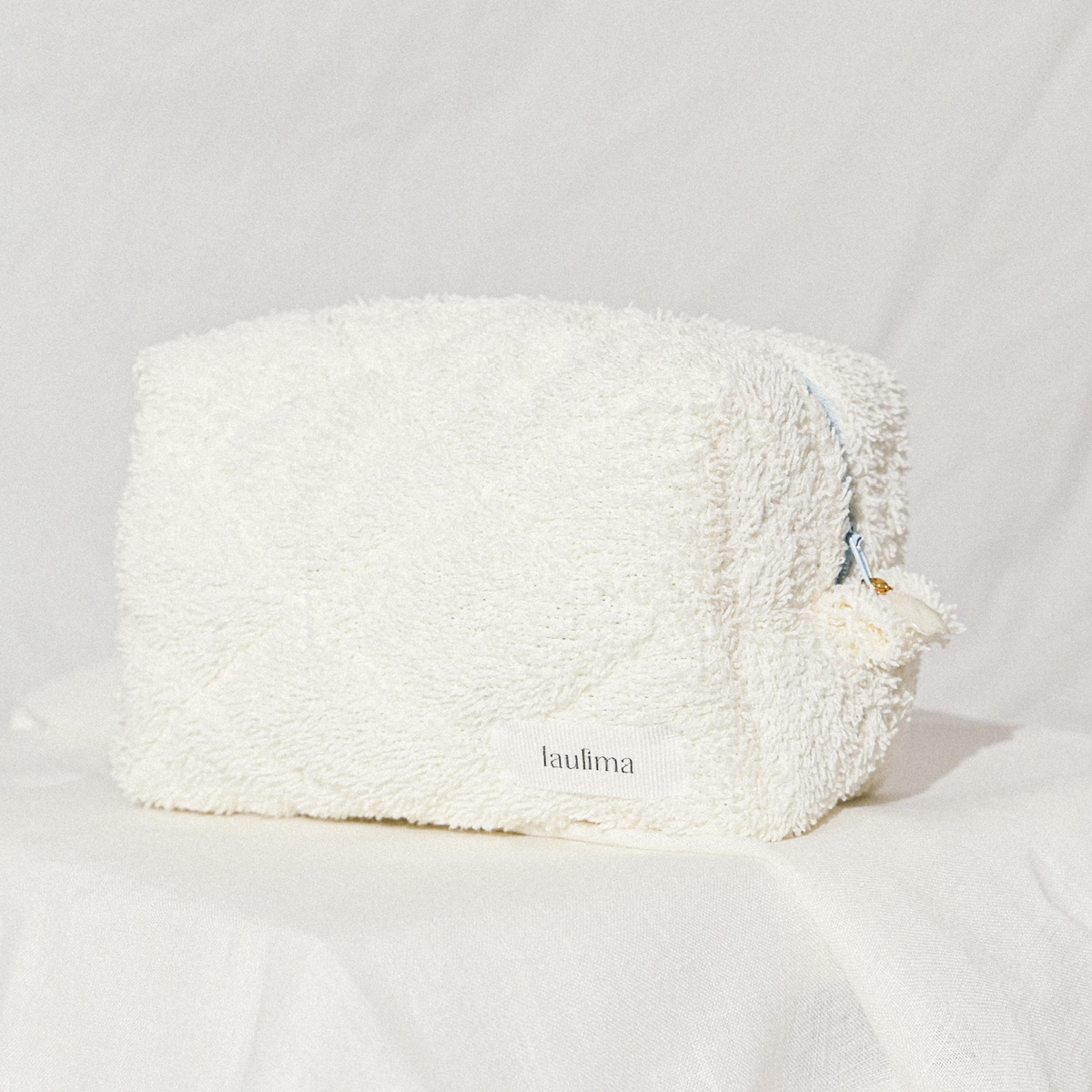 Cream Towel Makeup Bag