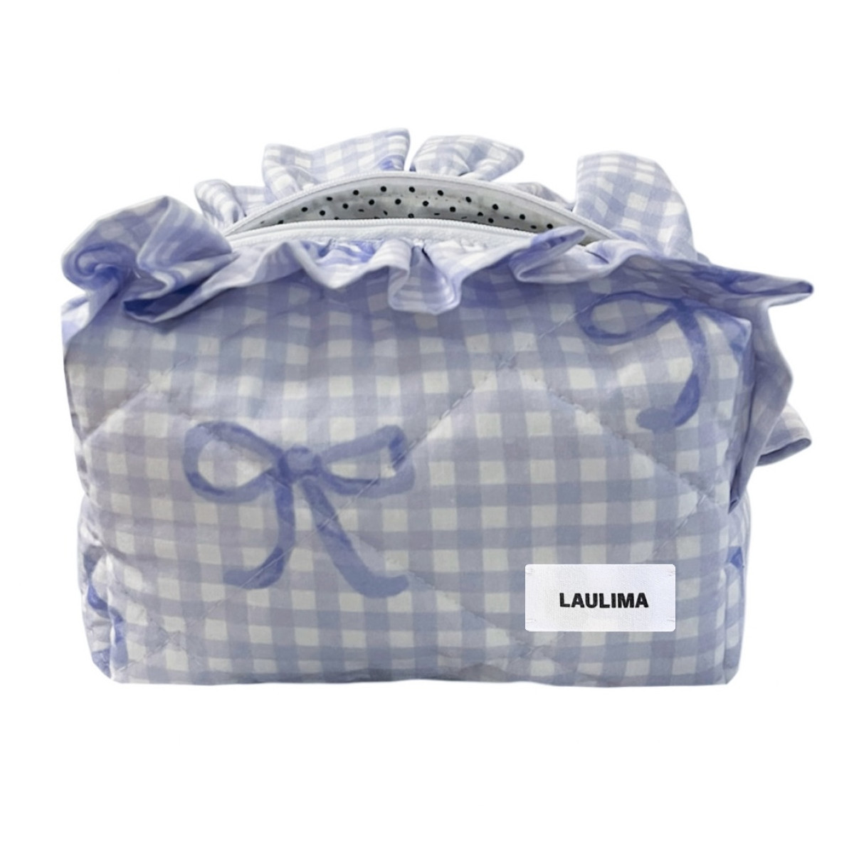 Blue Bows Makeup Bag Small