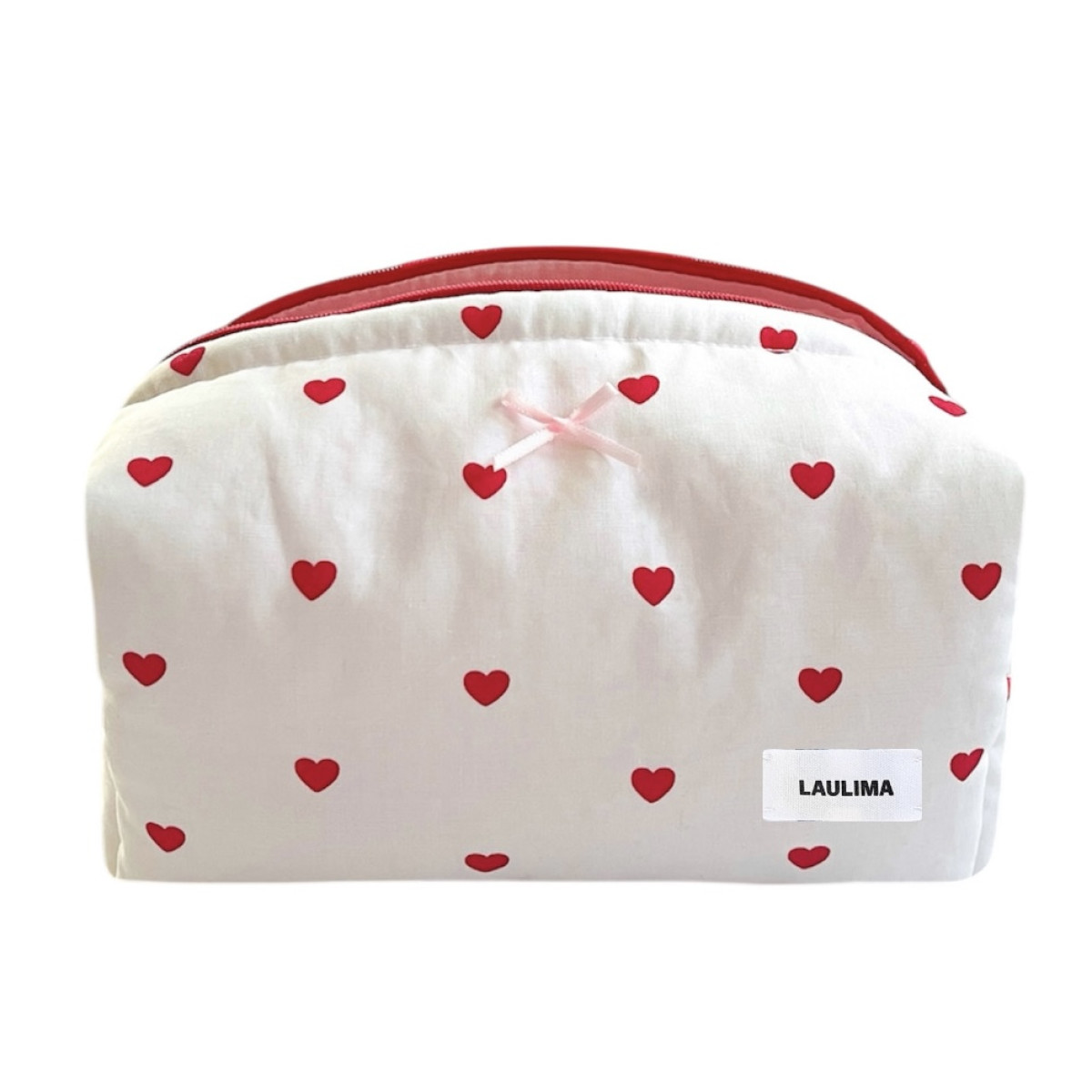 Red Hearts Makeup Bag