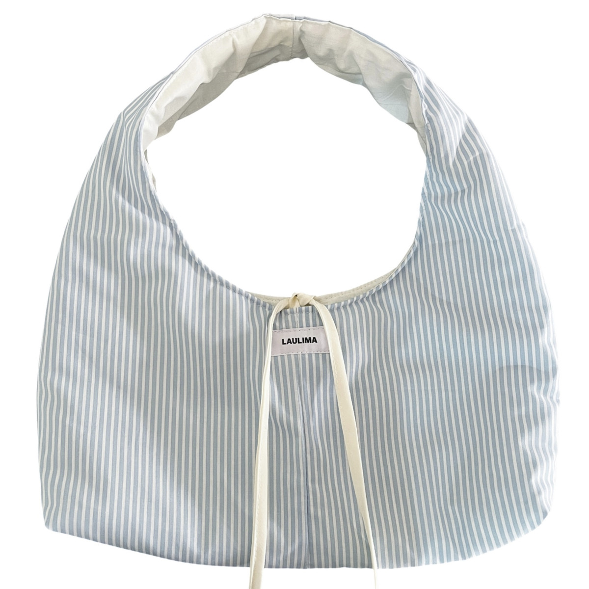 Light Blue Striped Bag