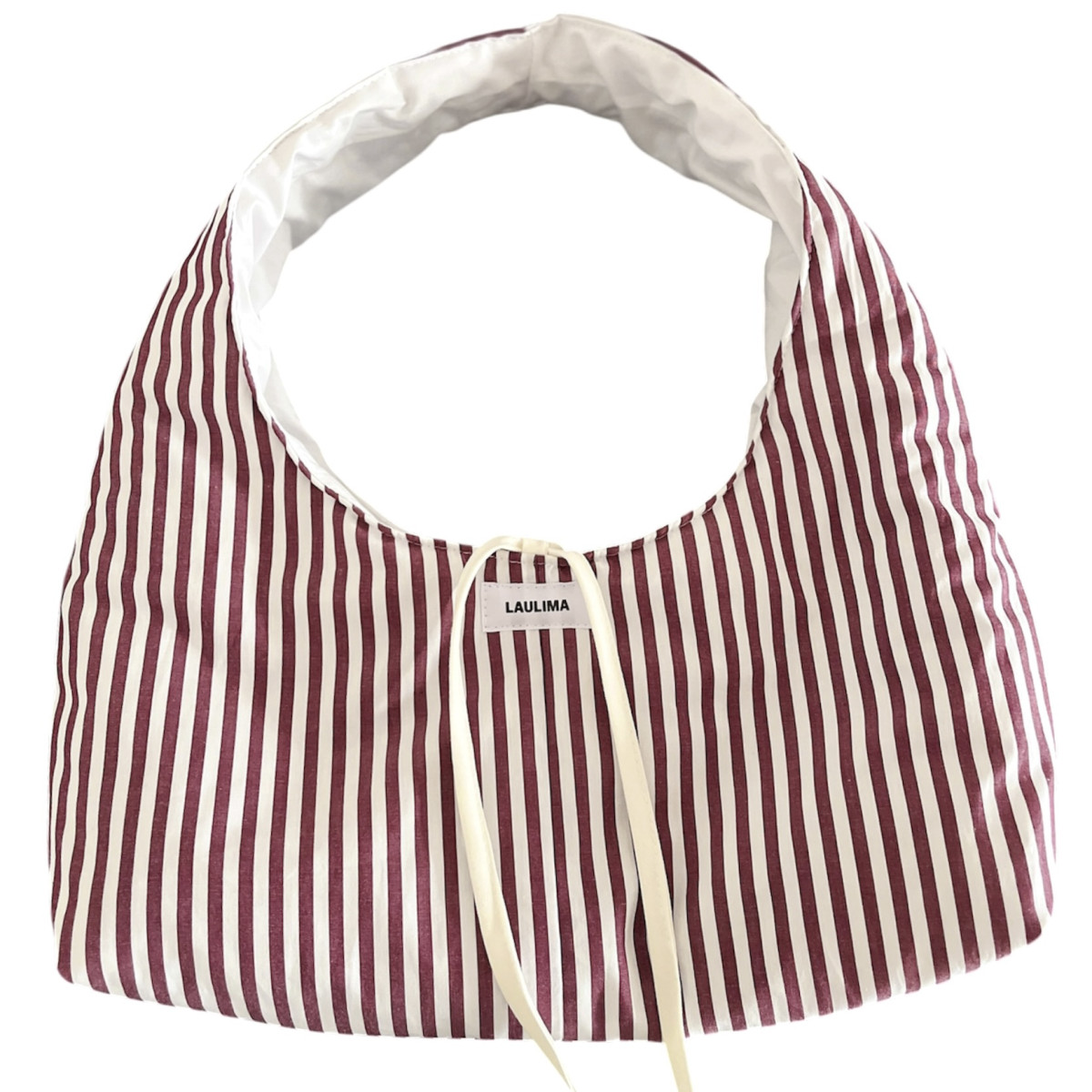 Burgundy Striped Bag